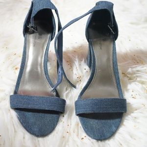 Denim Open Toe Heels by Worthington